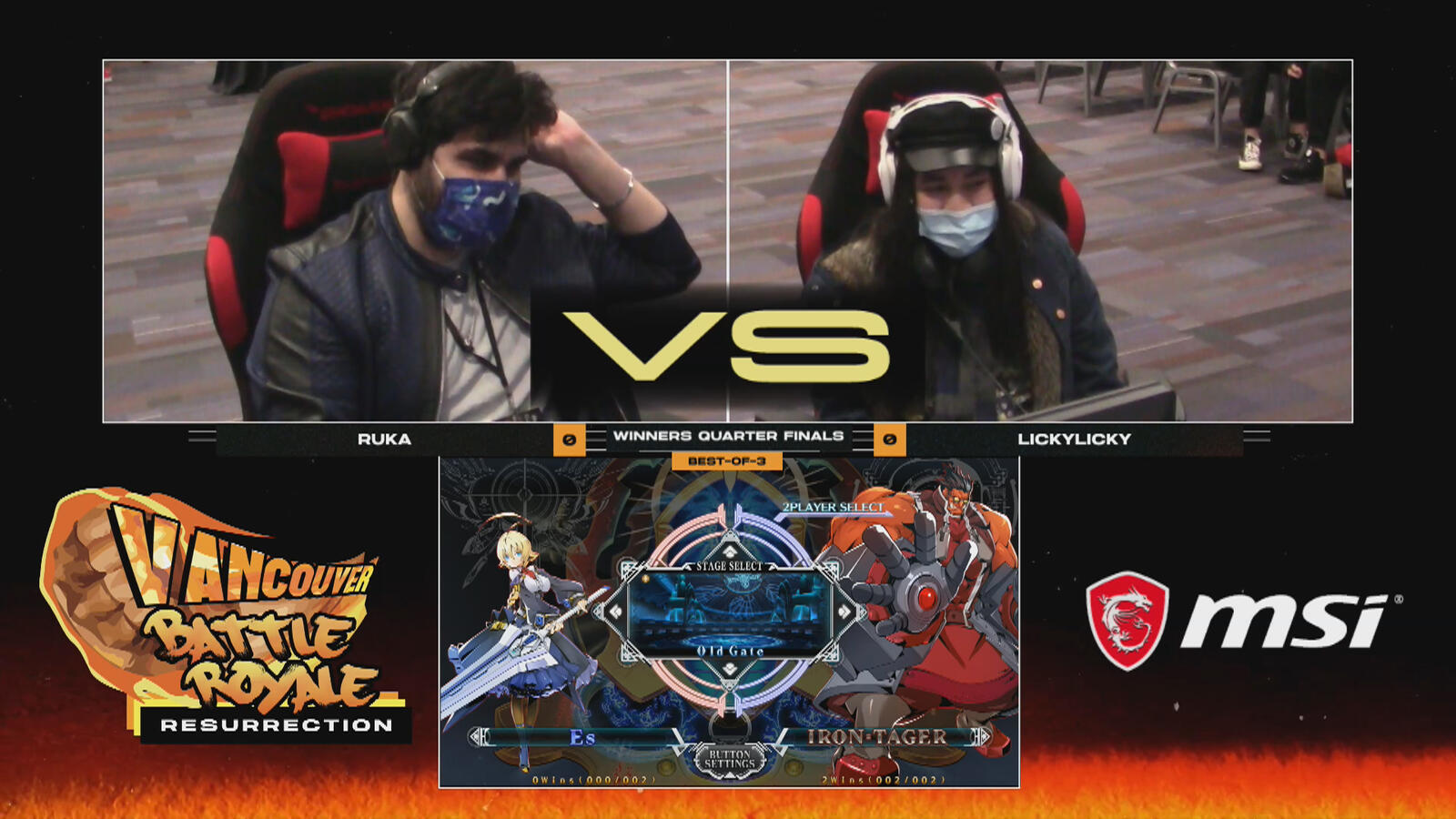 VBR 2022 - Pregame match screen