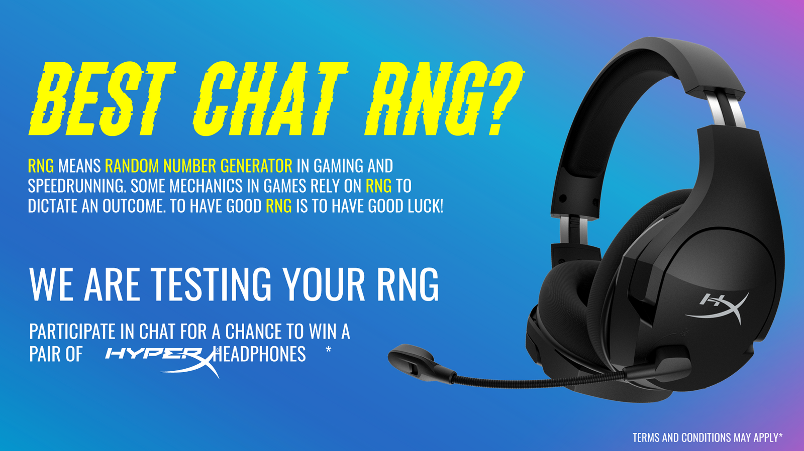 TGS Speedrunner Series powered by Shaw - ChatRNG