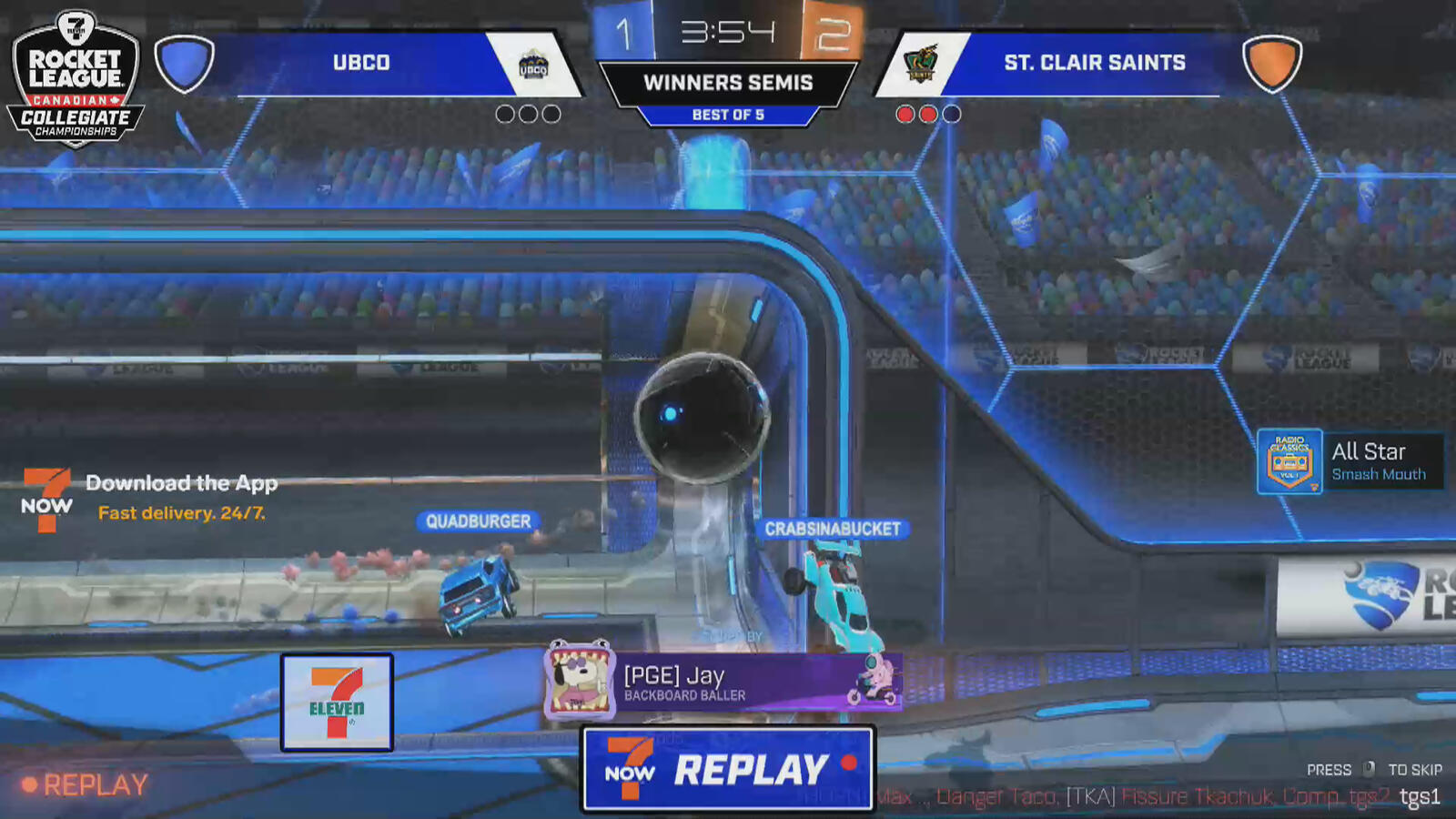 7-Eleven Rocket League Collegiate - Gameplay overlay + replay asset