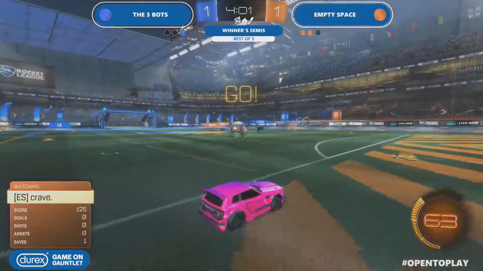 Durex Game On Gauntlet - Rocket League gameplay overlay