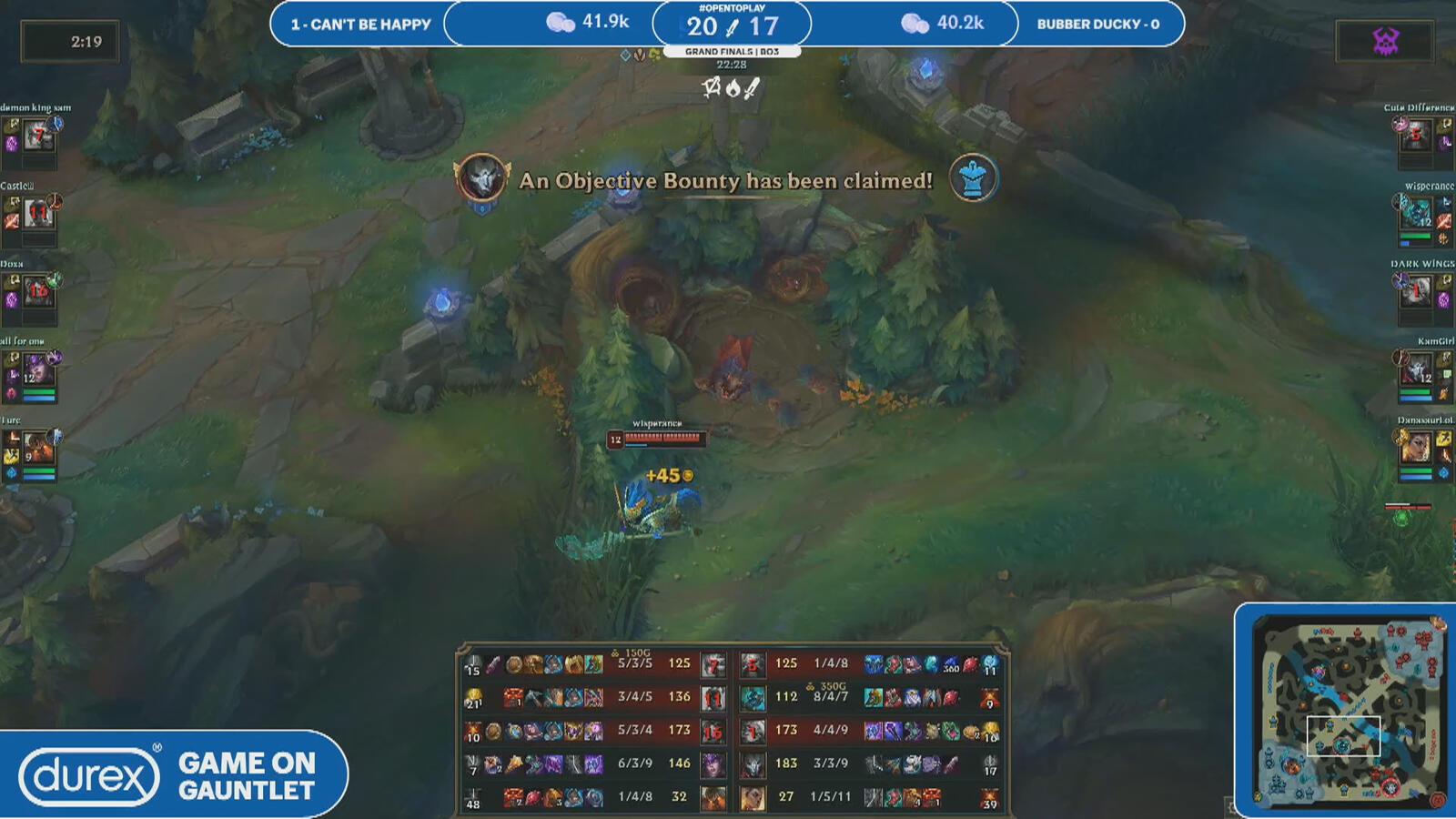 Durex Game On Gauntlet - League of Legends gameplay overlay