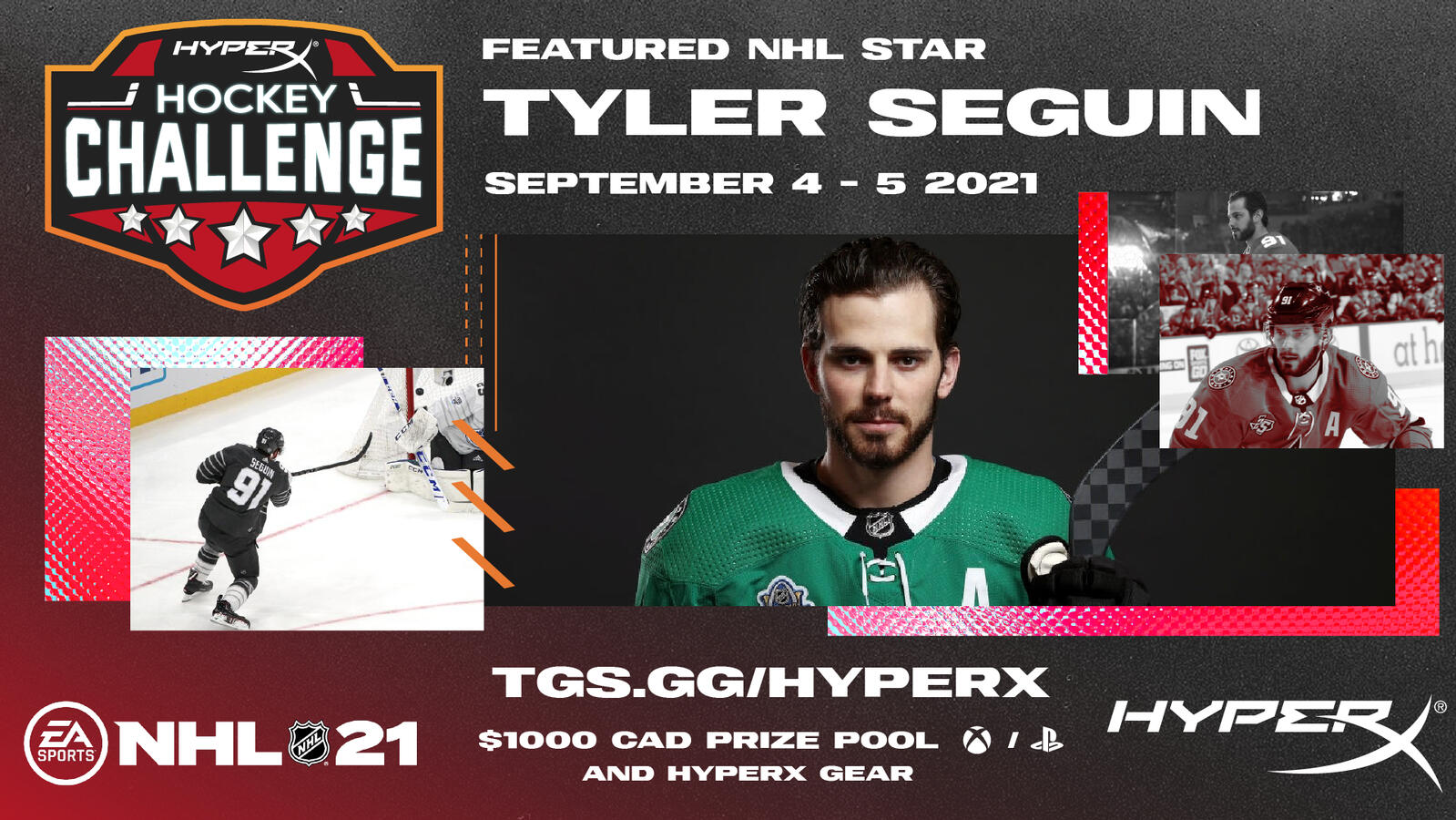 HyperX Hockey Challenge - Featured NHL star social graphic