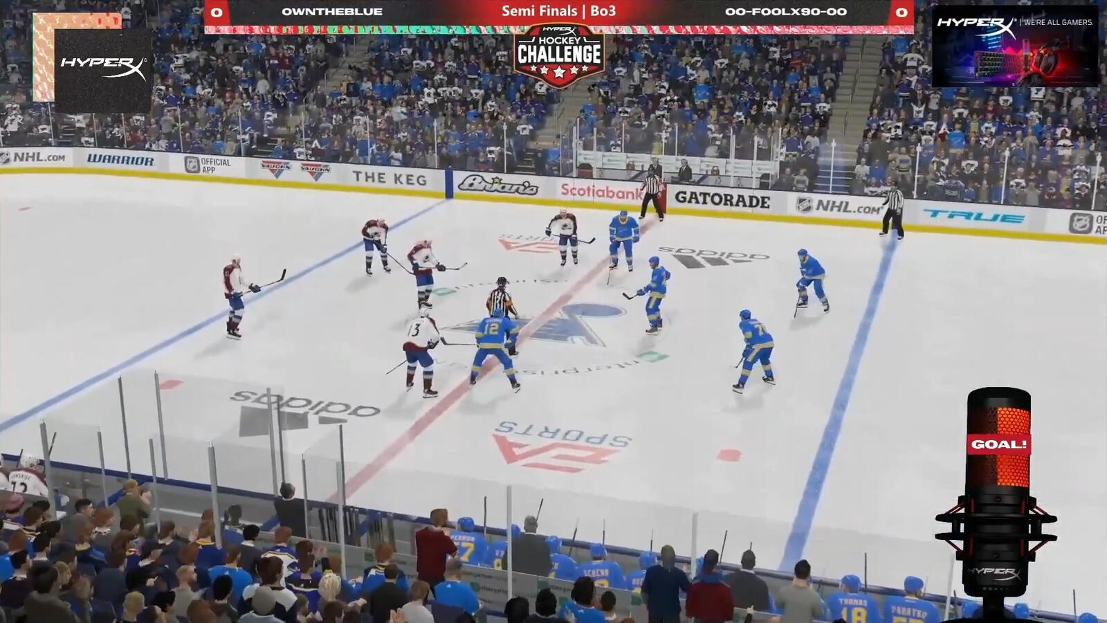 HyperX Hockey Challenge - NHL21 Gameplay overlay + goal light asset