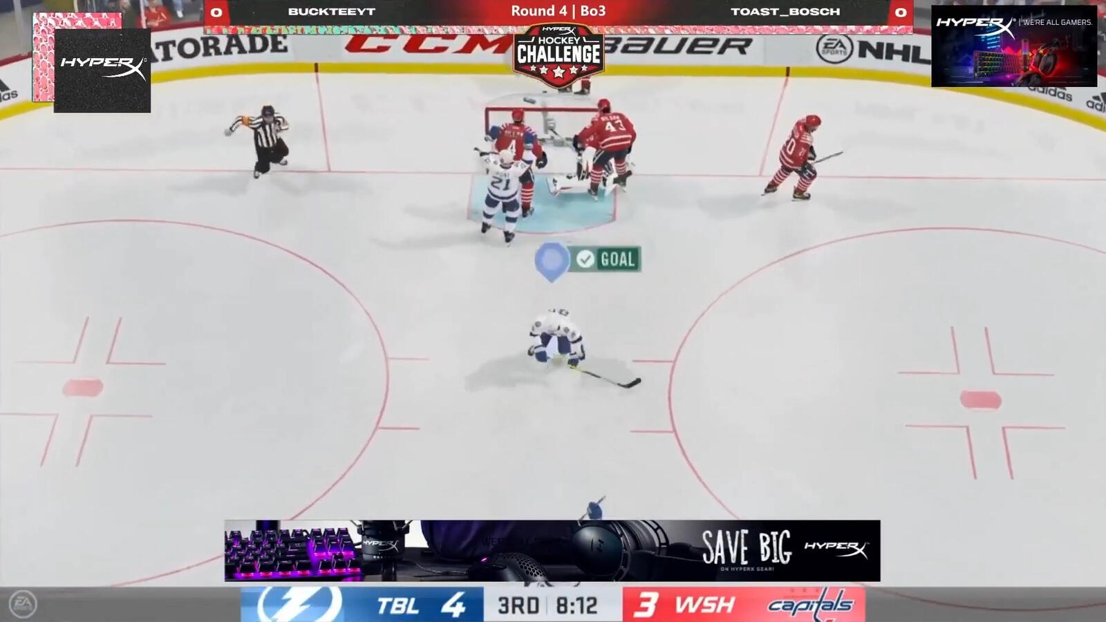 HyperX Hockey Challenge - NHL21 Gameplay overlay