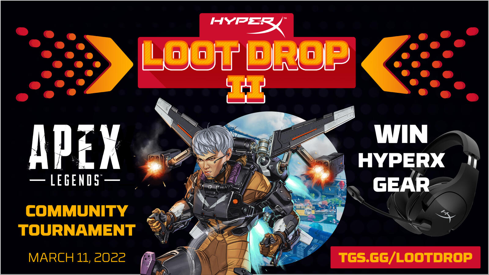 HyperX Loot Drop II - Apex gameplay overlay + picture in picture