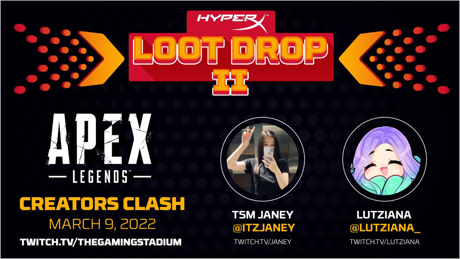 HyperX Loot Drop II - HyperX Loot Drop II - Creators Clash influencer promo graphic