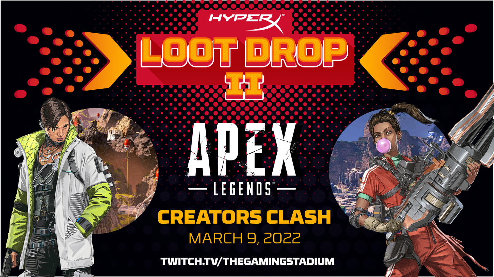 HyperX Loot Drop II - Creators Clash social promo graphic