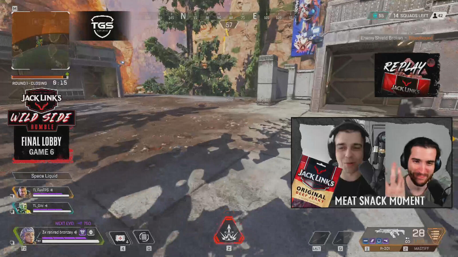 Jack Link&#39;s Wild Side Rumble - Apex Legends gameplay overlay + replay, meat snack stream assets