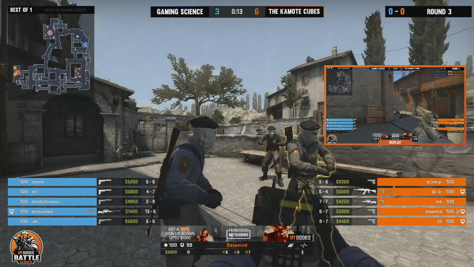 MyBookie Battle Series - CSGO Gameplay overlay + instant replay stream asset