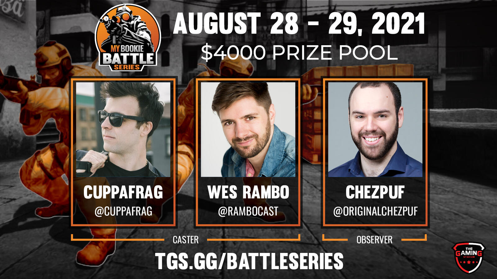 MyBookie Battle Series - Featured talent social promo graphic