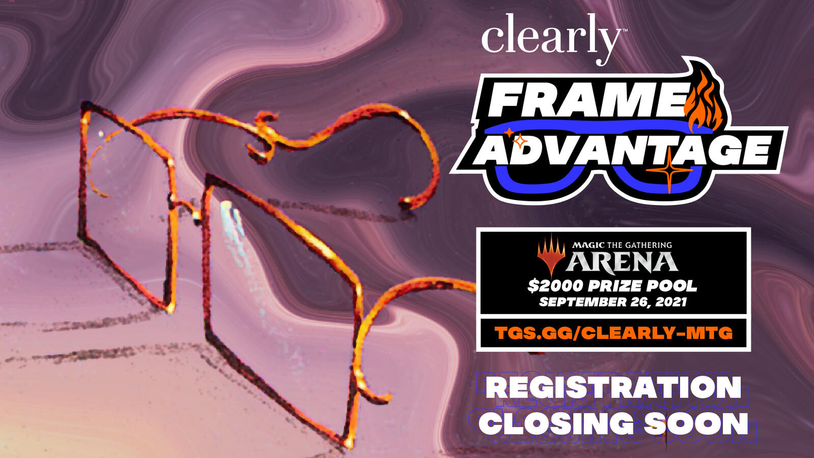Clearly Frame Advantage - MTG social promo graphic
